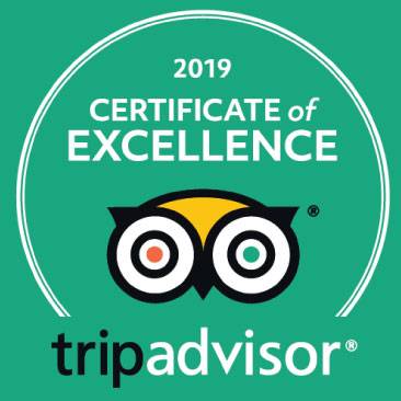  Tripadvisor “Certificate of Excellence” 2019