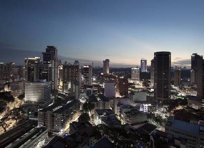 Kuala Lumpur Skyline – Night: A view of beautiful Kuala Lumpur city skyline by night