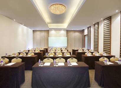 Meeting Room - Classroom Set-up: The Songket meeting room accommodates a variety of seating layouts